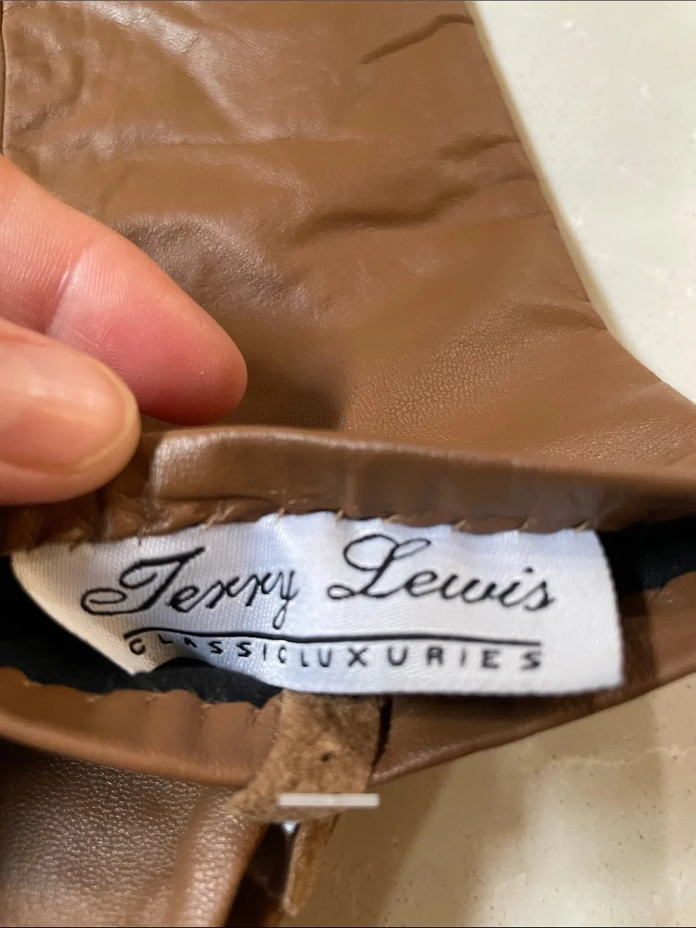 Terry Lewis Classic Luxuries Women’s Brown Leather Gloves
